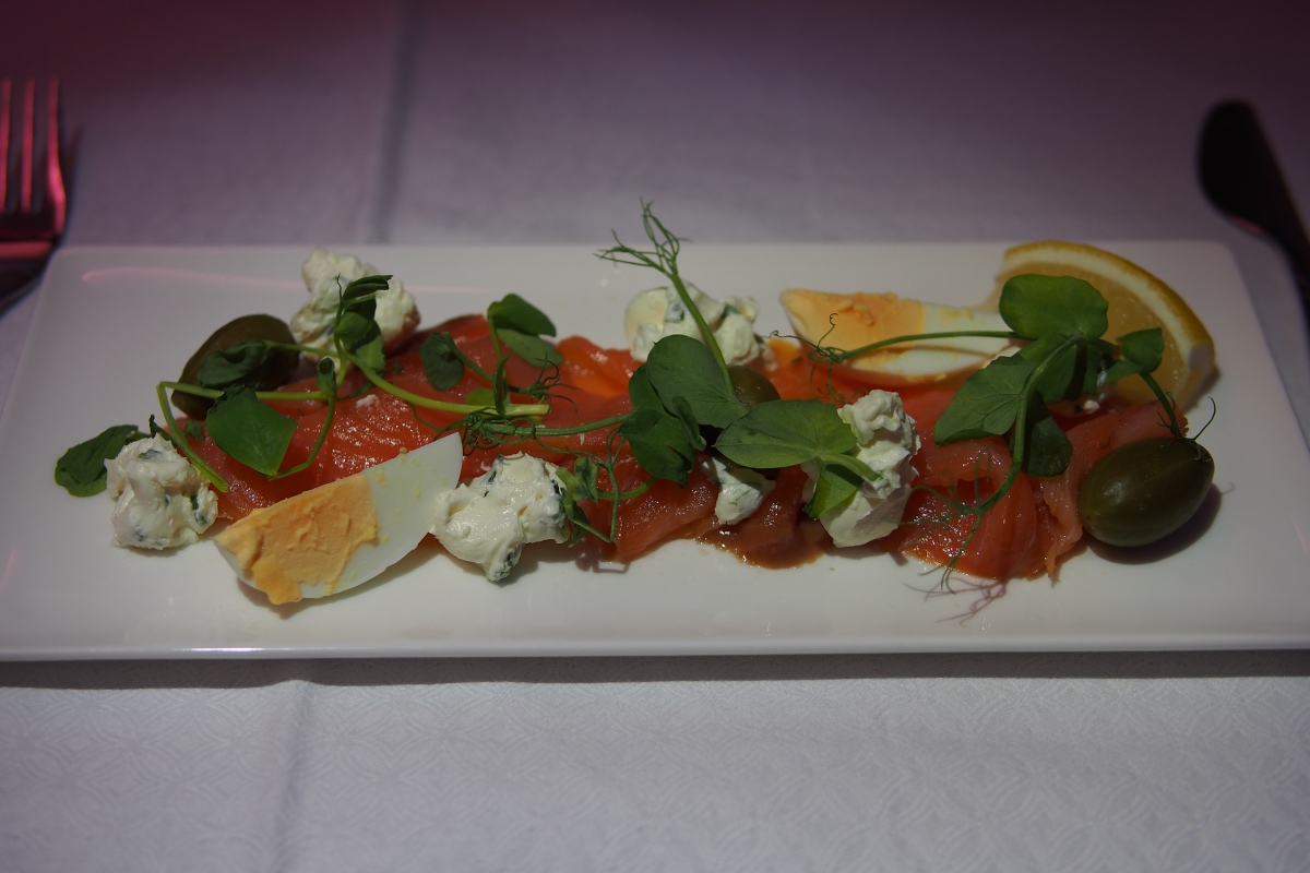 Cured Salmon with Caper Berries and Egg